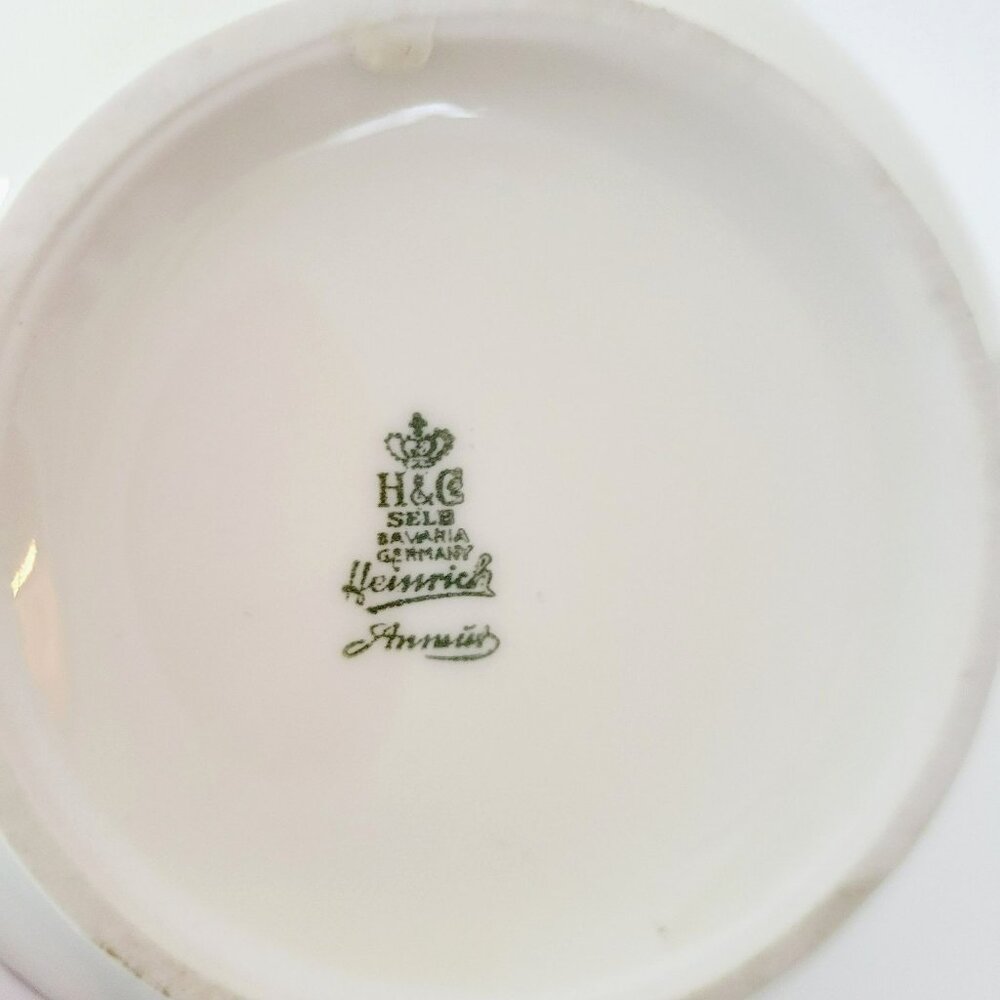 Vintage German Floral Teapot Pretty Pink & Orange Flowers H&C Heinrich Elegant - Picture 4 of 10